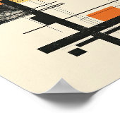 Moderner geometrischer Sonnenuntergang Mitte des J Poster (Ecke)