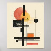 Moderner geometrischer Sonnenuntergang Mitte des J Poster (Vorne)