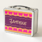 Moderner geometrischer Spaß Metall Brotdose (Vorderseite)