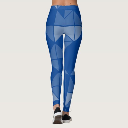 Moderner geometrischer Stil für braunes Design Leggings (Rückseite)