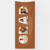 Moderner geometrischer Terracotta Multi-Foto Absch Banner (Vertikal)