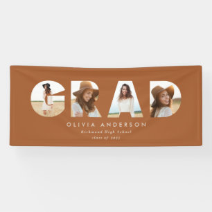 Moderner geometrischer Terracotta Multi-Foto Absch Banner