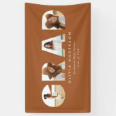 Moderner geometrischer Terracotta Multi-Foto Absch Banner (Vertikal)