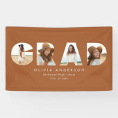 Moderner geometrischer Terracotta Multi-Foto Absch Banner (Horizontal)