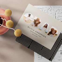 Moderner geometrischer typografischer Foto Bogen A