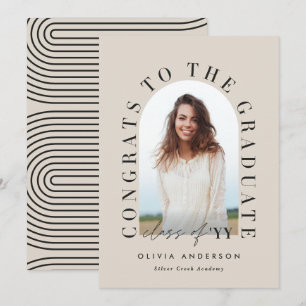 Moderner geometrischer typografischer Foto Bogen A