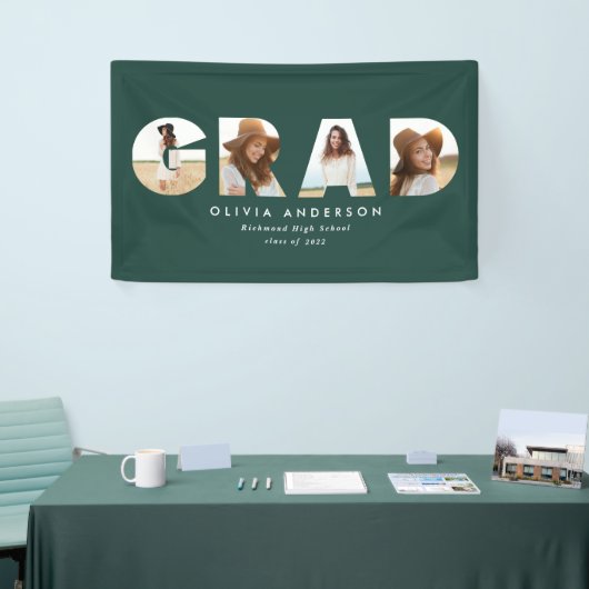 Moderner geometrischer typografischer Foto Bogen A Banner (Messeveranstaltung)