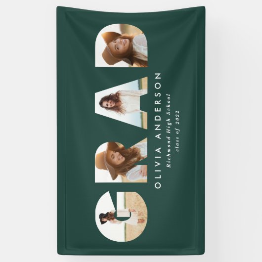 Moderner geometrischer typografischer Foto Bogen A Banner (Vertikal)