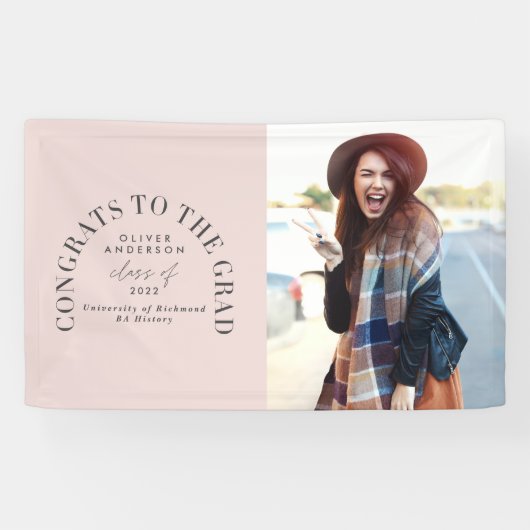 Moderner geometrischer typografischer Foto Bogen A Banner (Horizontal)