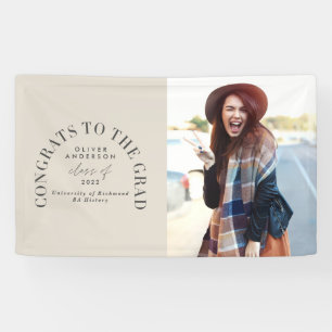 Moderner geometrischer typografischer Foto Bogen A Banner