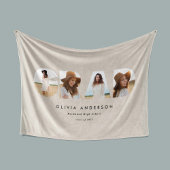 Moderner geometrischer typografischer Foto Bogen A Fleecedecke