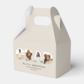 Moderner geometrischer typografischer Foto Bogen A Geschenkschachtel (Rückseite)