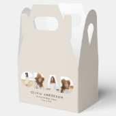 Moderner geometrischer typografischer Foto Bogen A Geschenkschachtel (Geöffnet)