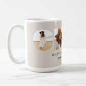 Moderner geometrischer typografischer Foto Bogen A Kaffeetasse (Links)