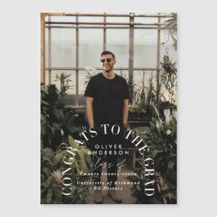 Moderner geometrischer typografischer Foto Bogen A Magnetkarte