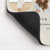 Moderner geometrischer typografischer Foto Bogen A Mousepad (Ecke)