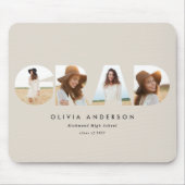 Moderner geometrischer typografischer Foto Bogen A Mousepad (Vorne)