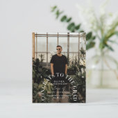 Moderner geometrischer typografischer Foto Bogen A Postkarte (Stehend Vorderseite)