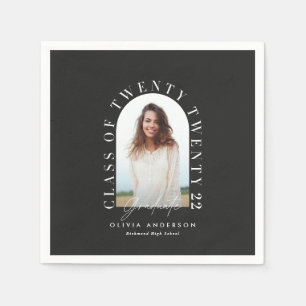 Moderner geometrischer typografischer Foto Bogen A Serviette