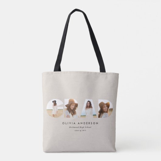 Moderner geometrischer typografischer Foto Bogen A Tasche (Rückseite)