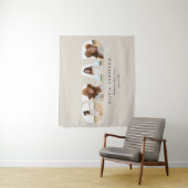 Moderner geometrischer typografischer Foto Bogen A Wandteppich (Beispiel)