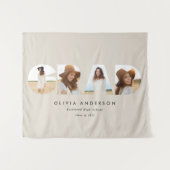 Moderner geometrischer typografischer Foto Bogen A Wandteppich (Vorderseite (Horizontal))