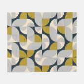 Moderner geometrischer Vintager Retro-Hintergrund Fleecedecke (Vorderseite (Horizontal))