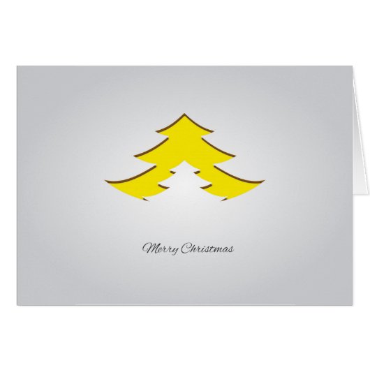 Moderner, geometrischer Weihnachtsbaum /gelb (Vorderseite (Horizontal))