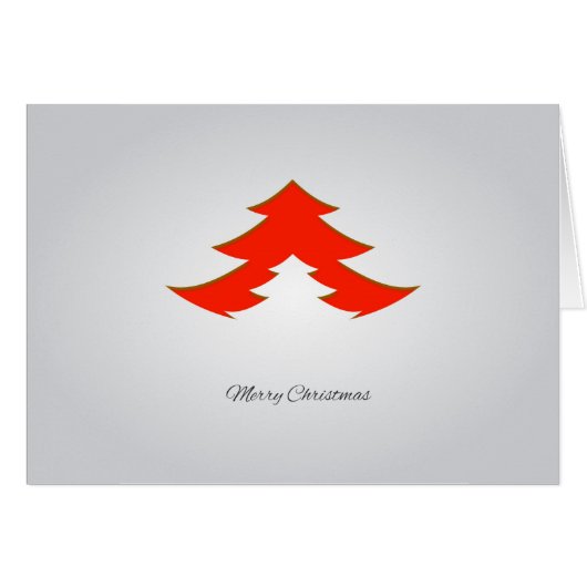 Moderner, geometrischer Weihnachtsbaum / Rot (Vorderseite (Horizontal))
