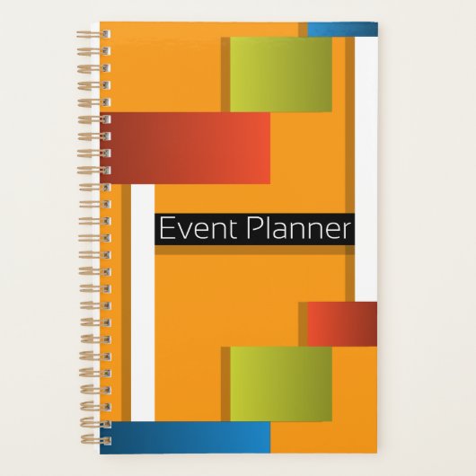 Moderner geometrischer Wochen- und Monatsplaner Planer (Vorderseite)