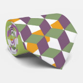 Moderner geometrischer Würfel Krawatte (Gerollt)
