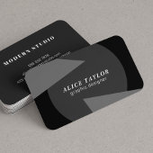 Moderner geometrischer Zuhause-Designer in Schwarz Visitenkarte