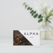 Moderner geometrischerGold- und schwarzer Marmorhi Visitenkarte (Stehend Vorderseite)