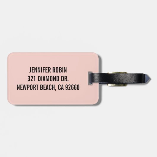 Moderner Gepäckanhänger (Rückseite horizontal)