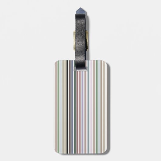 Moderner Gepäckanhänger mit Streifen (Rückseite vertikal)