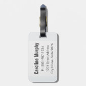 Moderner Gepäckanhänger - sauberes einfaches, (Rückseite vertikal)