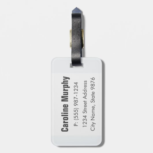 Moderner Gepäckanhänger - sauberes einfaches, (Rückseite vertikal)