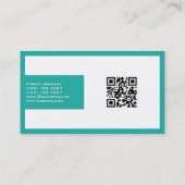 Moderner gerahmter Raum mit weißem Cyan-blauem des Visitenkarte (Rückseite)