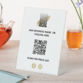 Moderner Geschäft- QR-Code mit Logo Sockelschild (In Situ)