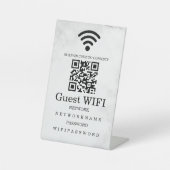 Moderner Geschäft QR-Code Wifi-Netzwerk Personalis Sockelschild (Vorderseite)