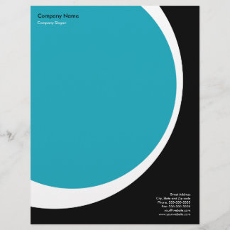 Moderner Geschäfts-Briefkopf - blau, schwarz u. Briefbogen