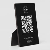 Moderner Geschäfts-QR-Code Schwarz Fotoplatte (Seite)