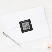 Moderner Geschäfts-QR-Code Schwarz Quadratischer Aufkleber (Umschlag)