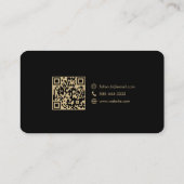 Moderner Geschäftsberater für Black and Gold Visitenkarte (Rückseite)