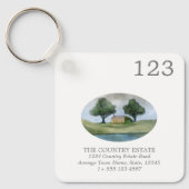 Moderner Geschäftsbereich Nummer QR Schlüsselanhänger (Vorderseite)