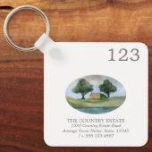 Moderner Geschäftsbereich Nummer QR Schlüsselanhänger (Vorderseite)