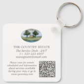 Moderner Geschäftsbereich Nummer QR Schlüsselanhänger (Rückseite)