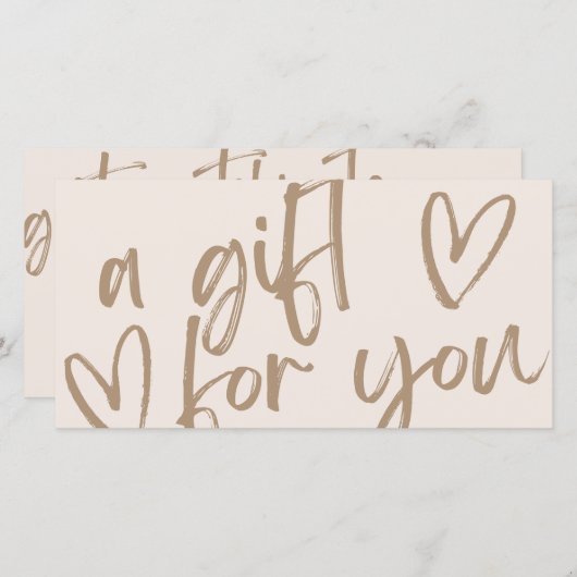 Moderner Geschenkgutschein (Vorne/Hinten)