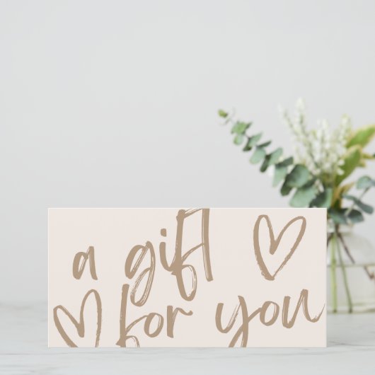 Moderner Geschenkgutschein (Stehend Vorderseite)