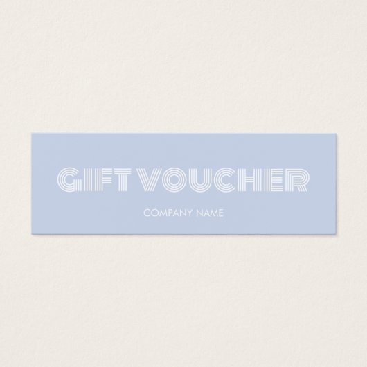 Moderner Geschenkgutschein (Vorderseite)